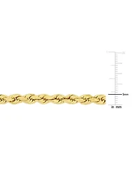 Men's Rope Chain Bracelet in 10k Yellow Gold (5 mm/9 in)
