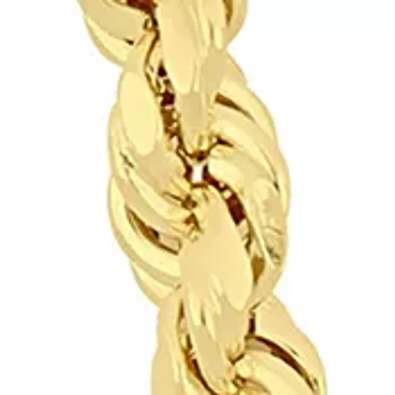 22 Inch Rope Chain Necklace in 14k Yellow Gold (4mm)