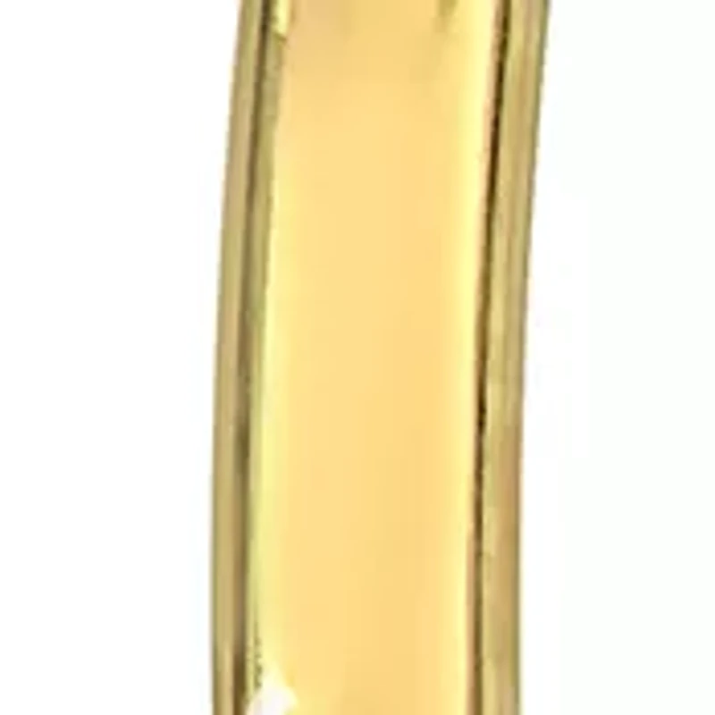 35 Millimeter Flat Hoop Earrings in 10k Yellow Gold