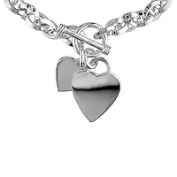 Heart Charms Charm Bracelet in Sterling Silver
