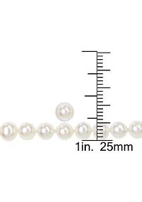 3-Piece Freshwater Cultured Pearl Bracelet, Necklace, and Earring Set