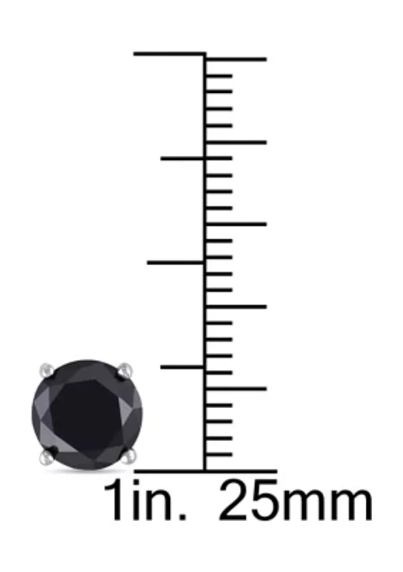 3 ct. t.w. Black Diamond Solitaire Stud Earrings in 14K White Gold