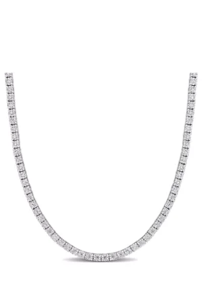 5.1 ct. t.w. Created Moissanite Tennis Necklace in Sterling Silver