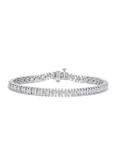 4.6 ct. t.w. Created Moissanite Tennis Bracelet in Sterling Silver