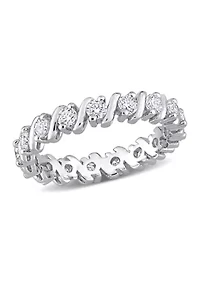 1 ct. t.w. Created Moissanite Full Eternity Band in Sterling Silver