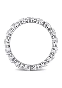 1 ct. t.w. Created Moissanite Full Eternity Band in Sterling Silver