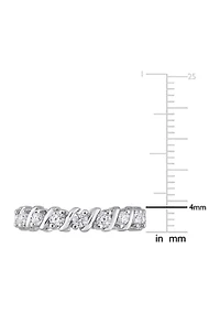 1 ct. t.w. Created Moissanite Full Eternity Band in Sterling Silver