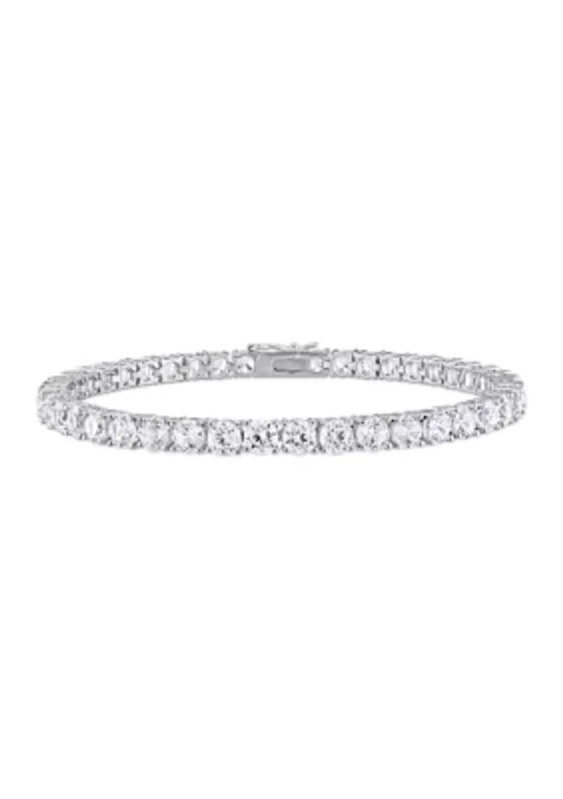 Lab Created 14.23 ct. t.g.w. Created White Sapphire Bracelet in Sterling Silver