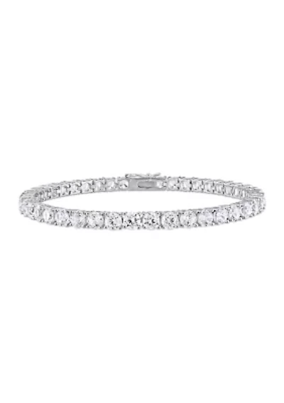 Lab Created 14.23 ct. t.g.w. Created White Sapphire Bracelet in Sterling Silver