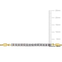 1/3 ct. t.w. Diamond Bar Adjustable Bolo Bracelet in 14K Yellow Gold