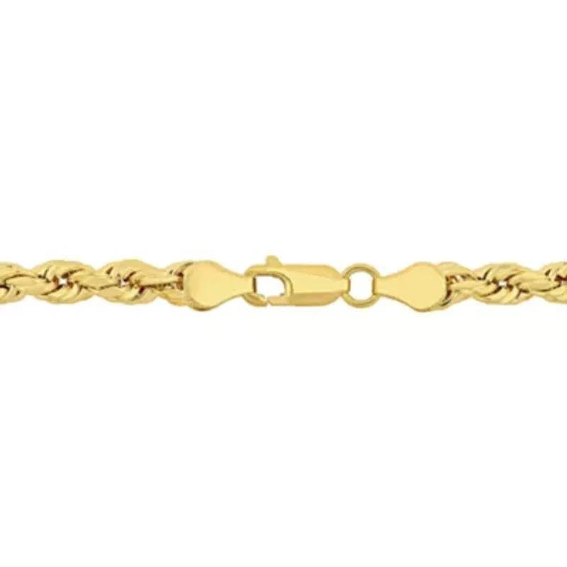 2-Piece Set of 5mm Rope Chain Necklace and Bracelet in 14K Yellow Gold, 22" & 9"