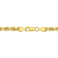 2-Piece Set of 5mm Rope Chain Necklace and Bracelet in 14K Yellow Gold, 22" & 9"