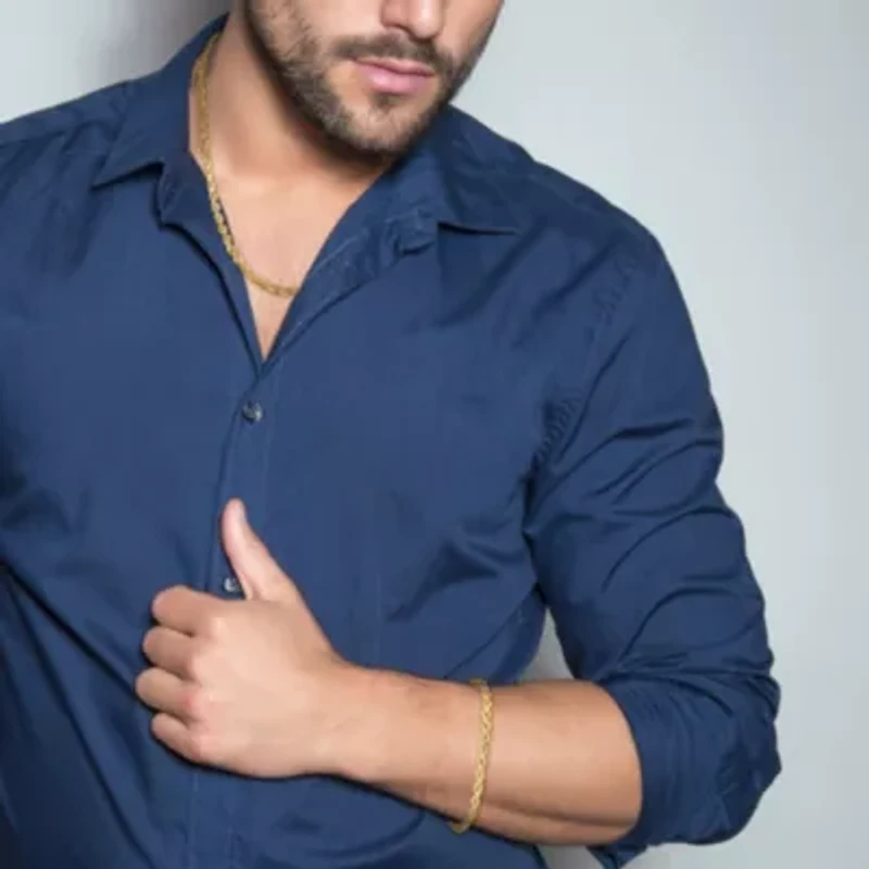 2-Pc Set of Men's Rope Chain Necklace and Bracelet in 10K Yellow Gold