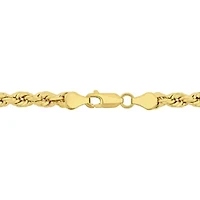 2-Pc Set of Men's Rope Chain Necklace and Bracelet in 10K Yellow Gold