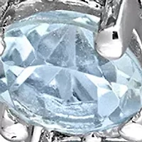 3.25 ct. t.w. Blue Topaz and White Topaz Hoop Earrings in Sterling Silver