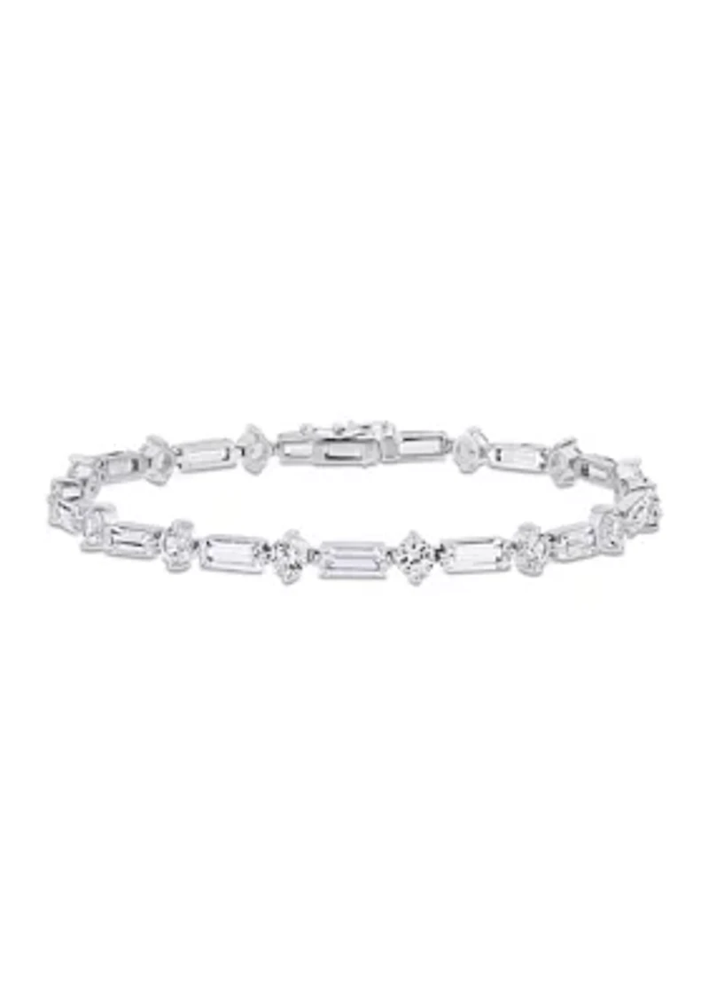 Lab Created 13.8 ct. t.w. Created White Sapphire Bracelet in Sterling Silver