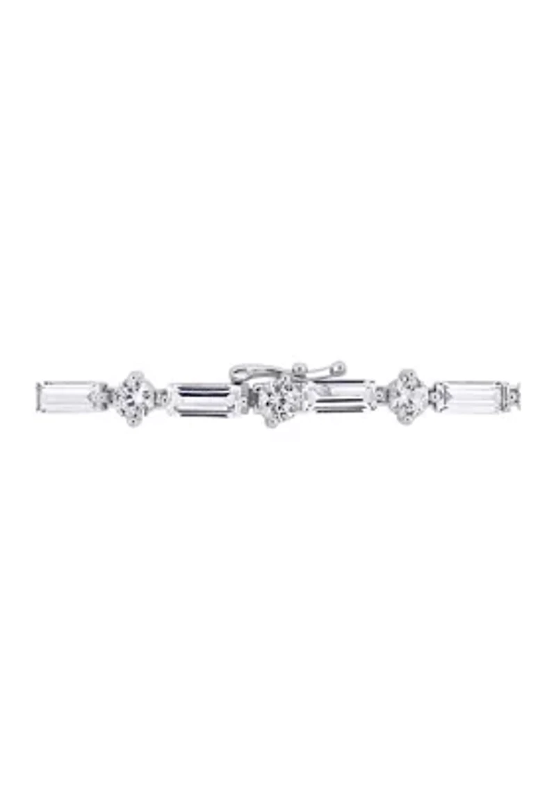 Lab Created 13.8 ct. t.w.  Created White Sapphire Bracelet in Sterling Silver