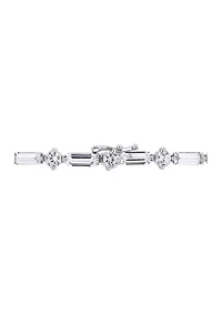 Lab Created 13.8 ct. t.w.  Created White Sapphire Bracelet in Sterling Silver