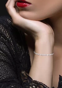 Lab Created 13.8 ct. t.w.  Created White Sapphire Bracelet in Sterling Silver