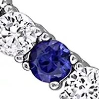 Created Gemstone Necklace Sterling Silver