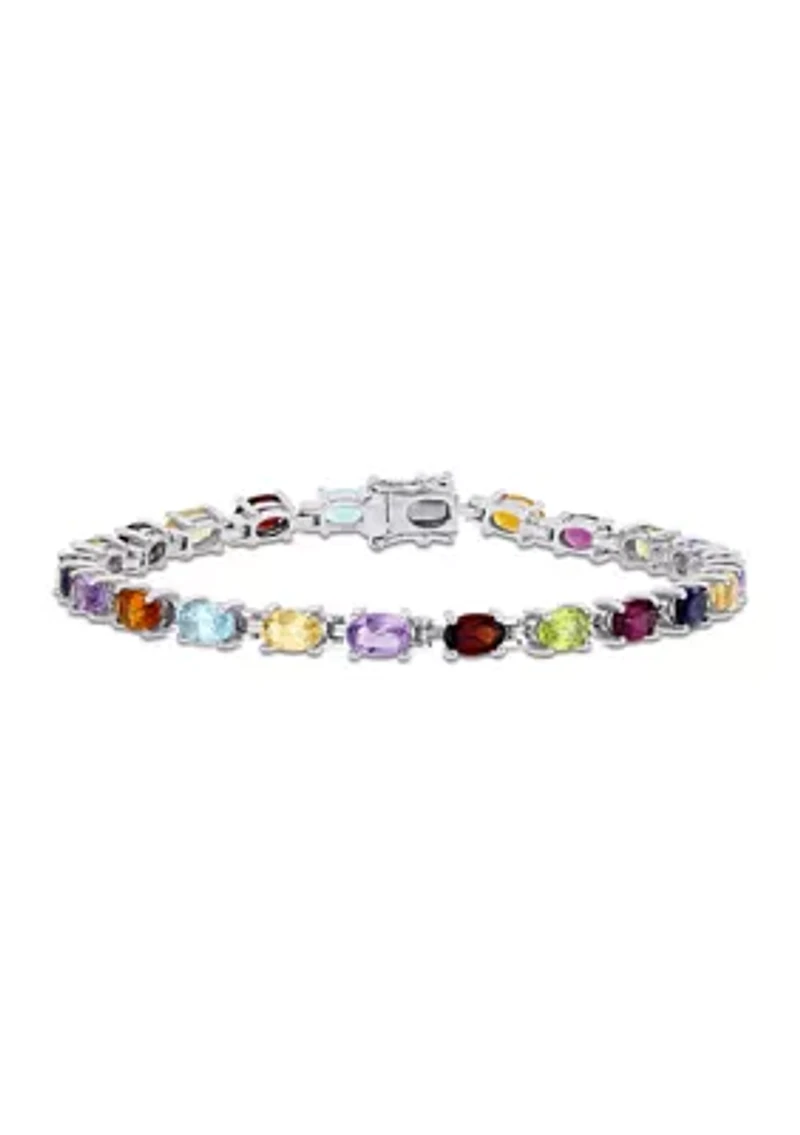 10.25 ct. t.w. Multi Gemstone Bracelet in Sterling Silver