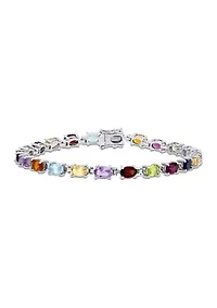10.25 ct. t.w. Multi Gemstone Bracelet in Sterling Silver