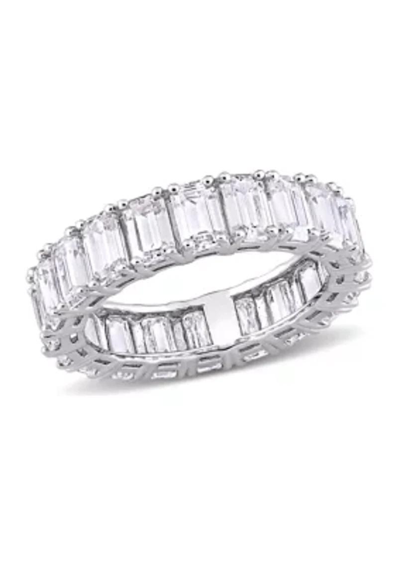 6 ct. t.w. Created Moissanite Emerald Cut Eternity Ring in 14k White Gold