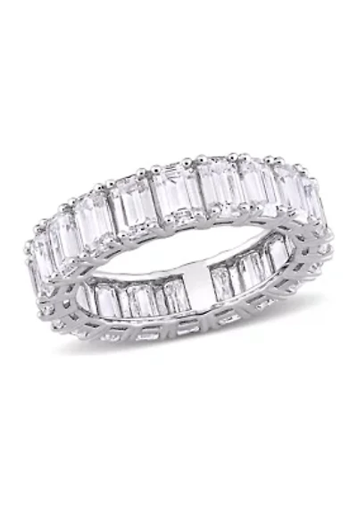 6 ct. t.w. Created Moissanite Emerald Cut Eternity Ring in 14k White Gold