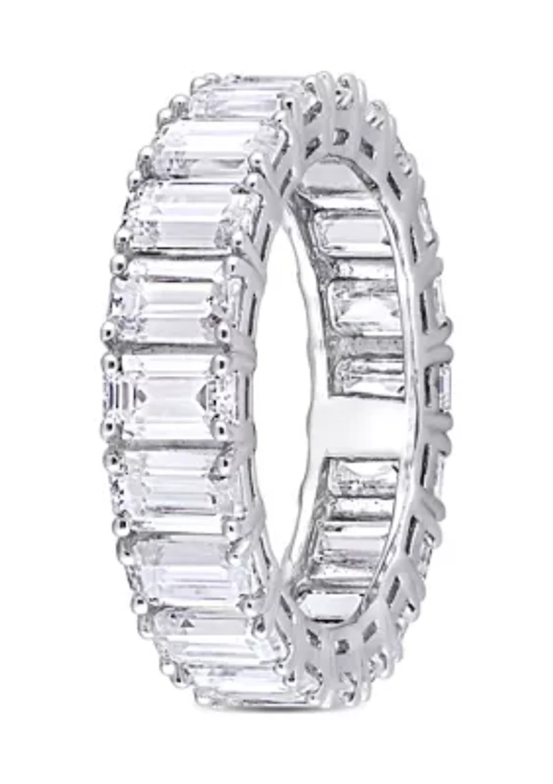 6 ct. t.w. Created Moissanite Emerald Cut Eternity Ring in 14k White Gold