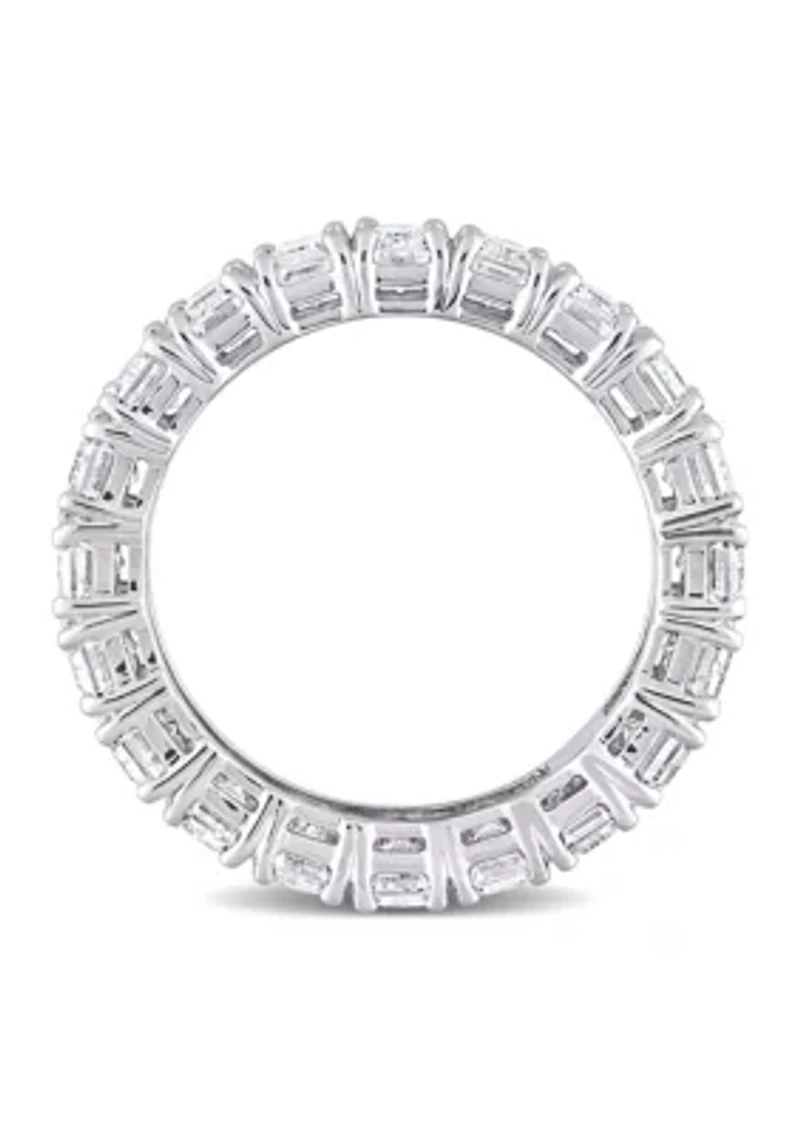 6 ct. t.w. Created Moissanite Emerald Cut Eternity Ring in 14k White Gold