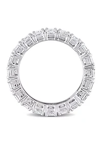 6 ct. t.w. Created Moissanite Emerald Cut Eternity Ring in 14k White Gold
