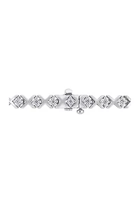 1.75 ct. t.w. Created Moissanite X-Link Tennis Bracelet in Sterling Silver