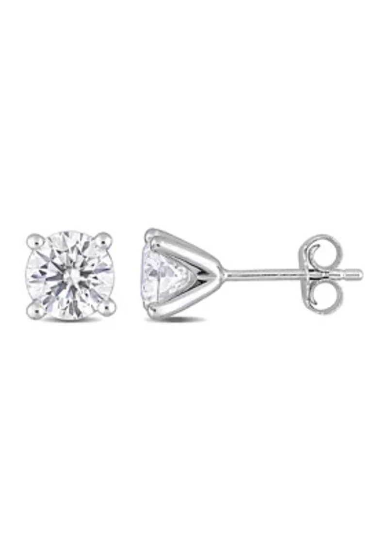 2 ct. t.w. Created Moissanite Solitaire Stud Earrings in Sterling Silver