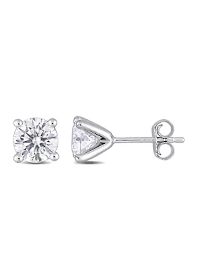 2 ct. t.w. Created Moissanite Solitaire Stud Earrings in Sterling Silver