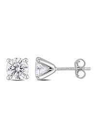 2 ct. t.w. Created Moissanite Solitaire Stud Earrings in Sterling Silver
