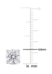 2 ct. t.w. Created Moissanite Solitaire Stud Earrings in Sterling Silver
