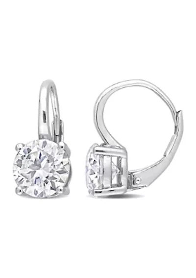 3.2 ct. t.w. Created Moissanite Solitaire Drop Earrings in Sterling Silver