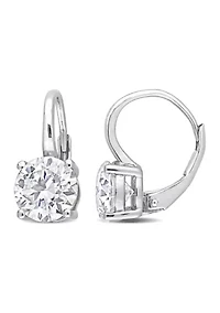 3.2 ct. t.w. Created Moissanite Solitaire Drop Earrings in Sterling Silver