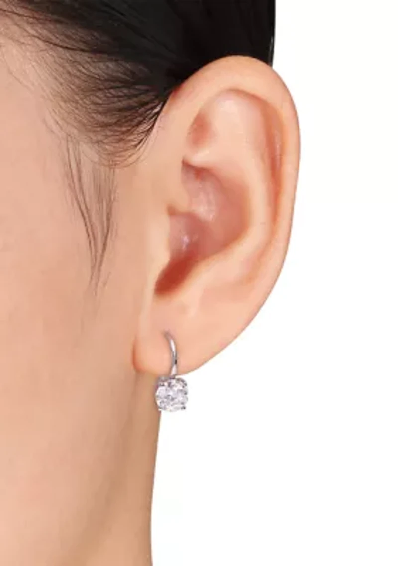 3.2 ct. t.w. Created Moissanite Solitaire Drop Earrings in Sterling Silver