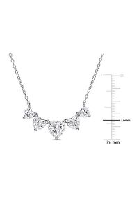 2.5 ct. t.w. Created Moissanite Multi-Heart Necklace in Sterling Silver