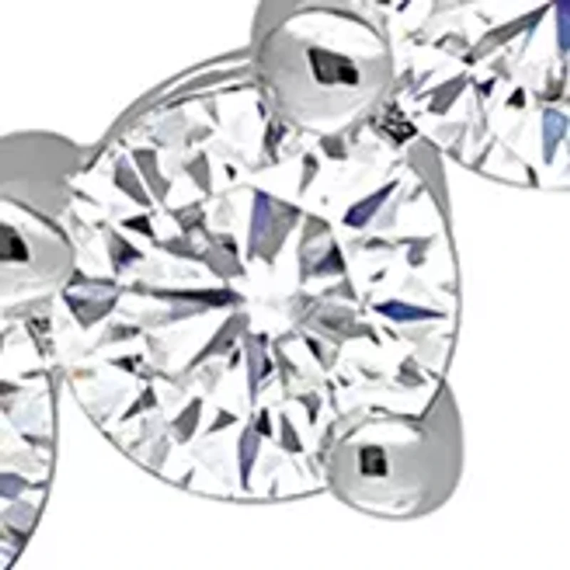 2.3 ct. t.w. Created Moissanite Hoop Dangle Earrings in Sterling Silver
