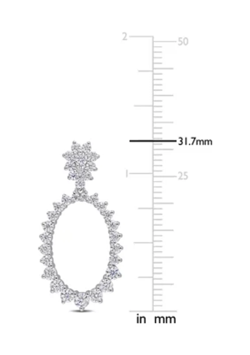 2.3 ct. t.w. Created Moissanite Hoop Dangle Earrings in Sterling Silver