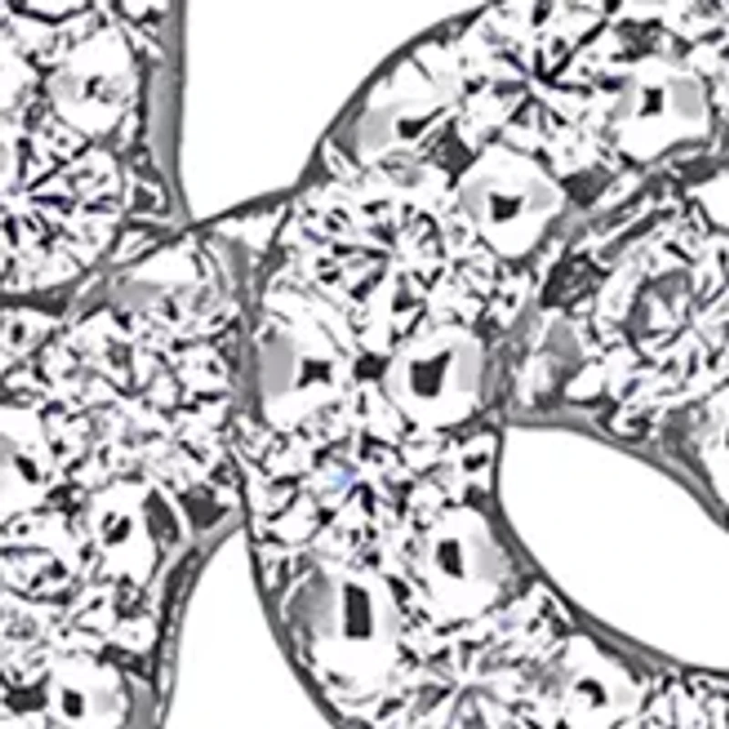 1 ct. t.w. Created Moissanite Floral Earrings in Sterling Silver