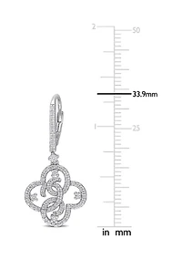 1 ct. t.w. Created Moissanite Floral Earrings in Sterling Silver