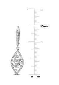 3/4 ct. t.w. Created Moissanite Dangle Earrings in Sterling Silver