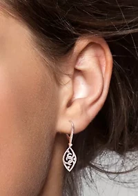3/4 ct. t.w. Created Moissanite Dangle Earrings in Sterling Silver
