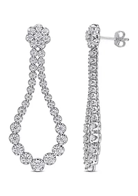 2.75 ct. t.w. Created Moissanite Dangle Earrings in Sterling Silver