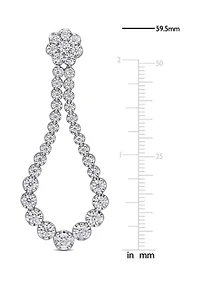 2.75 ct. t.w. Created Moissanite Dangle Earrings in Sterling Silver