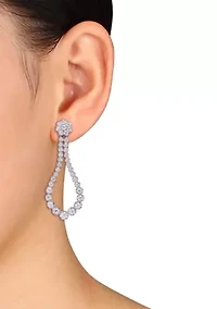 2.75 ct. t.w. Created Moissanite Dangle Earrings in Sterling Silver