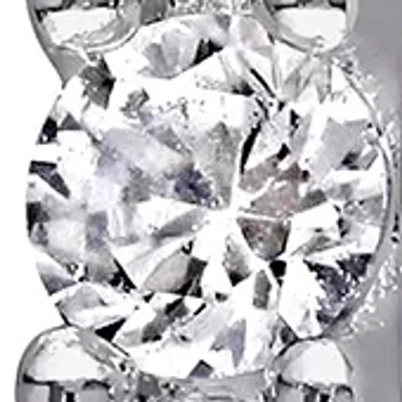 Lab Created 4.1 CT TGW Created White Sapphire Inside Outside Hoop Earrings in Sterling Silver